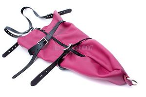 Bondage Restrant Leather Back Binder Escapology Costume luvas de fantasia de escravo Armbinder #R45