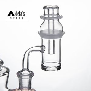 Кварц Banger Nail Smoke скошенная края стекла CARB CAP OD: 33 мм для Bong Ball и гнездовых ногтей Водные трубы DAB Буровые установки 737