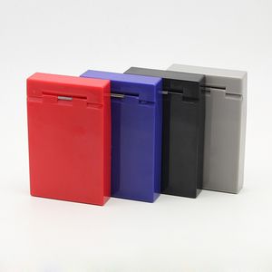 새로운 다채로운 플라스틱이 자동으로 열리는 담배 담배 경우 보호 쉘 스토리지 박스 휴대용 컨테이너 혁신적인 흡연 홀더