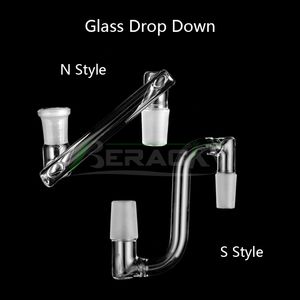 Gerader, paralleler Glas-Drop-Down-Adapter, 14 mm, 18 mm, männlich, weiblich, Dropdown-Adapter für Quarz-Banger, Rauchen, Wasserpfeife, Öl-Dab-Rigs, Bongs
