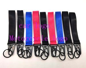 100pcs sport logo Fashion Wristband keychain Lanyard Hanging Strap Key Rope Key Chain Clip Buckle Quick Release Key Chain 2020