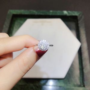 Wholesale real diamond engagement ring for sale - Group buy 18K White Yellow Rose Gold AU750 Women Wedding Ring CT H SI Certified Real Natural Round Cut Diamond Engagement Ring S200110
