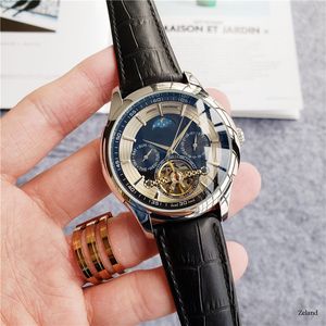 Top selling mens luxury watches mechanical automatic movement small dial work leather strap mens designer watches 45mm case montre de luxe