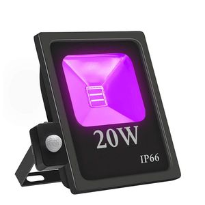 UV LED Black Floodlights High Power 10W Ultra Violet UV LED Flood Light IP65-Waterproof (85V-265V AC) for Blacklight Party Supplies