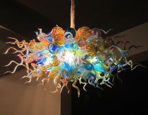 Fancy Led Pendant Lampor Murano ljuskronor Ljus fixtur Färgad glasbubbla ljuskrona belysning för Villa Vardagsrum Matsal