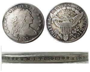US 1803 Draped Biust Dollar Heraldic Eagle posrebrzane kopia Monety Metal Craft Dies Produkcja Cena