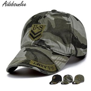 Herrbaseballmössa US Army Camouflage Hat Cotton Brand Cap Hatts Caps Unisex Justerbar hög kvalitet