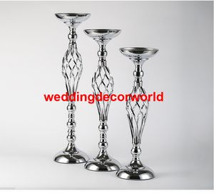 New style Tall silvery wedding pillar flower stand,vase centerpieces for aisle decoration decor0928