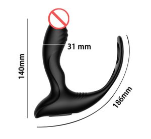 Prostate Massager Penis Ring Prostate Vibrator Delay Ejaculation Male Enhance Trainer Remote control