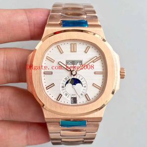 3 color Best Wristwatches BP Factory 40.5mm Nautilus 5980 5980R-001 Swiss CAL.9015 324SC Movement Transparent Automatic Mens Watch Watches