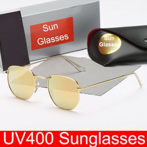 Toptan-Erkekler ve Kadınlar Retro Güneş Gözlüğü Metal Güneş Gözlüğü Moda Kaplama Yansıtıcı Güneş Gözlüğü Yeni Gözlük UV400 Koruma Gözlük Shades