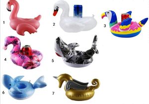 Varm Försäljning Storstorlek Uppblåsbara Flamingo Drycker Cup Hållare Pool Floats Bar Underlägg Floatation Devices Barn Utomhus Swimming Bath Toy