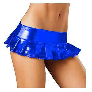 9 Colors Holographic Color Mini Skirt Women Sexy Dancing Wear Cheerleader Performance Costume Low waist Pleated A-line Skirt