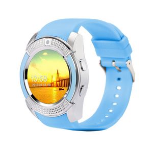 V8 GPS Smart Watch Bluetooth Sport Ekran dotykowy Smart Wristwatch z kamery SIM Slot Wodoodporna inteligentna bransoletka na Androida iOS iPhone