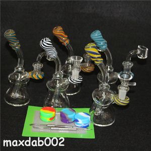 Haisahs 14mm Mężczyzna Kobieta Gruba Banger Domy Paznokci do Dab Rig Bongs Kolor Szklany Bong Bong Silikon Wax Pad Pojemniki naftowe