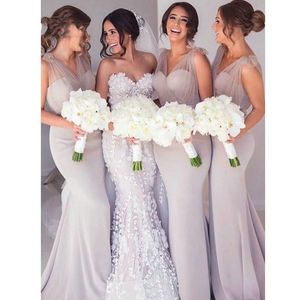 Custom Made Denizkızı Ülke Düğün Misafir Elbiseler 2020 Pileli Bow Ucuz Gelinlik Giydirme Hizmetçi Of Honor Prom Parti Elbise Abiye Giyim