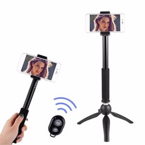 Freeshipping Tabletop Selfie Stick Monopod with Bluetooth Remote & Tripod Stand & Mobile Phone Holder for Cell Phone & Tablets