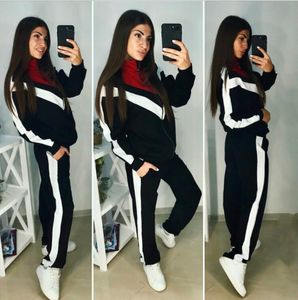 Kapüşonlu Ceketler Kadınlar Lüks Ter Suits Sonbahar Marka Bayan Baskı Eşofman Jogger Takım Elbise Ceket + Pantolon Setleri Sporting Suit