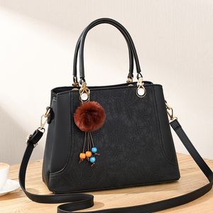 2020 new European and American capacity soft leathe handbag simple shoulder bags