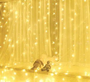 3x3m LED Vorhang Licht Wasserdichte USB Kupfer Line Fairy Light Outdoor Kranz Weihnachtsfeier Dekoration