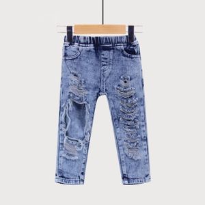 Wholesale 18 month boy jeans resale online - Fashion Boys Girls Big Hole Jeans Summer Apparel Good Quality Children s Trouser Kids Denim Pants Outerwear Clothes