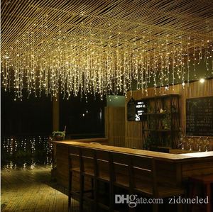 New Year LED Curtain Icicle String Lights 4m 13ft Droop 96Led Fairy Garland Light For Christmas Outdoor Decoration
