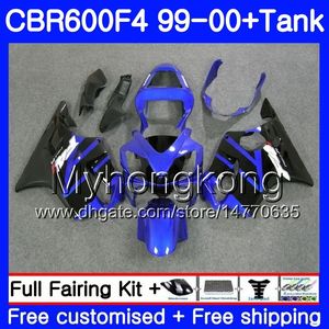 Bodys Blue black stock+Tank For HONDA CBR 600 F4 FS CBR 600F4 CBR600F4 99 00 287HM.34 CBR600FS CBR600 F 4 CBR600 F4 1999 2000 Fairing kit