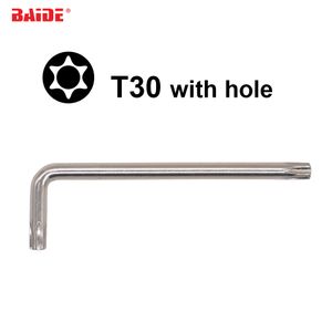 5.5x28x90mm Torx T30 L Key Screwdriver With Hole CR-V Steel Safety Screw driver Spanner for Car Professional Repair Tool 200pcs