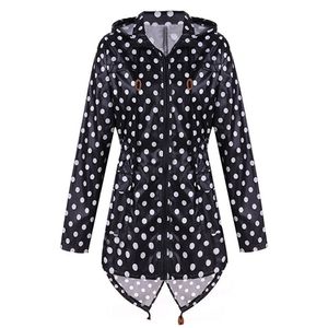 Casacos de trinchas femininas Cardigan Jacket Roupas de Autumn Coat Classic Fashion Ladies Polka