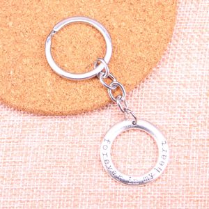 28mm Circle Forever In My Heart Keychain, New Fashion Handmade Metal Keychain Party Gift Dropship Jewellery