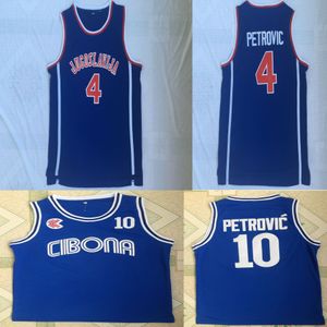 NCAA 4 Drazen Petrovic College Jersey University bär 10 Drazen Petrovic Men basket ed herrtröjor toppkvalitet billigt