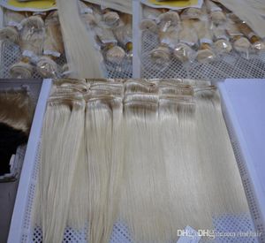 ヴァージンブラジルの髪の束ばりの髪のbund＃613漂白剤ブロンドペルーインディアンマレーシアのモンゴル人レミーヒューマンヘアエクステンション