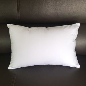 12x18スクリーン印刷のための純粋な白い枕ケースの空白の綿100％の装飾的な枕カバーキャンバス腰椎クッションカバー