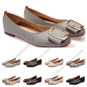 ladies flat shoe lager size 33-43 womens girl leather Nude black grey New arrivel Working wedding Party Dress shoes Forty-six