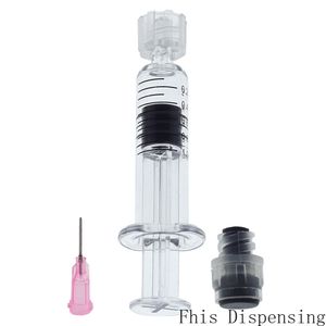New Luer Lock Syringe with 20G Tip Head 1ml (Gray Piston) Injector for Thick Co2 Oil Cartridges Tank Clear Color Cigarettes Atomizers