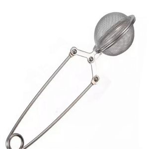 Narzędzia do herbaty Luźna Sprężyna Łyżka Ze Stali Nierdzewnej Siatki Piłka Wisząca Filtr Teaspoon Squeeze Sitting Wedding Favor Prezent