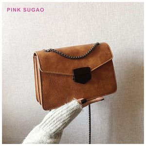 Pink Sugao women shoulder bag designer purses new fashion pu leather crossbody bag lady shopping bags BRW high quality