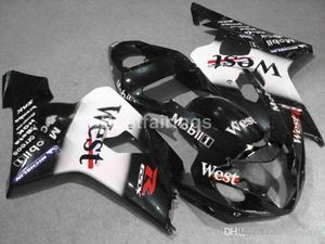 鈴木GSXR600 GSXR750 2004 2005 Wihte Black GSXR 600 750 K4 K5フェアリゾートDD13のためのすべての新しいフェアリングキット