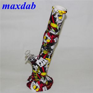 Sammlerstück Weihnachtsgeschenk Silikon Bongs Vase Shisha Shisha Wasserpfeife Zubehör Rauchen Bohrinsel Rohre Unzerbrechliche Bong