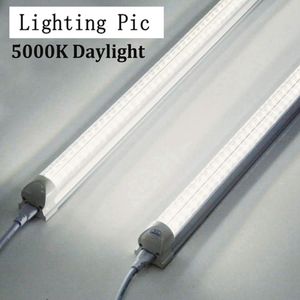 25pcs متكامل T8 LED أنبوب ضوء مزدوج خط 5000K أبيض 4ft 5ft 6ft 8ft