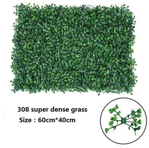 Super denso 308 muro di erba 40 cm * 60 cm fiore artificiale muro di plastica verde tappeto di erba sfondo di nozze decorazioni di mercato piombo strada