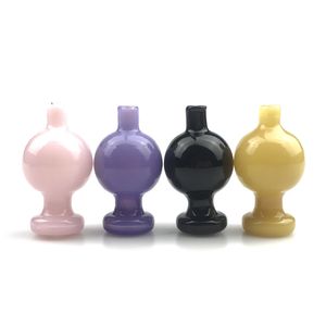 New 25mm Glass Ball Carb Cap Bubble with Thick Pyrex Colorful Glass Tops Carb Caps for Glass Water Smoking Pipes