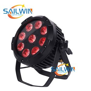 Bühnen-LED-Lichter Par, IP65, wasserdicht, batteriebetrieben, 9 Stück, 18 W, 6-in-1-LED-Uplight, Bühnen-Par-Lichter