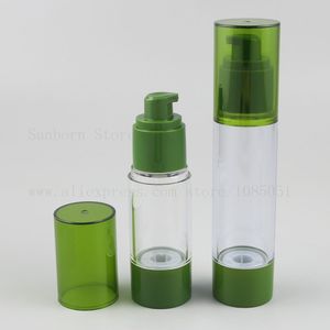 300 pz COME Bottiglia airless Trasparente Pompa per Lozione Bottiglia Utilizzata per Viaggi Bottiglie Riutilizzabili Contenitori per imballaggio cosmetico 30/50 ml