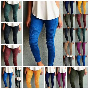 2021 Europe United States Ladies Fashion Casual Slim Elastic Pants Green Black Blue Support Mixed Batch