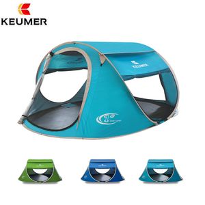 Keumer Beach Tält Pop up Open Large Automatic Instant Setup Enkel vikbar skydd 240 * 180 * 100cm med anti-UV-beläggning Camping