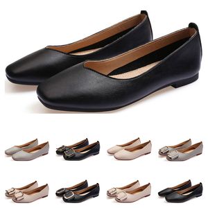 Nya damer platt sko lager storlek 33-43 kvinnors flicka läder naken svart grå ny anlösel arbetande bröllopsfest klänning skor sjutton