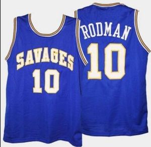 Uomini personalizzati giovani donne vintage Dennis Rodman #10 Oklahoma Savages College Basketball Jersey Size S-4xl o Custom qualsiasi nome o Numero Jersey
