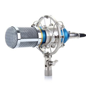 Professionell 3.5mm Audio Cable Sponge Mikrofon BM800 Kondensor Mikrofon Studio Ljudinspelning Broadcasting med Shock Mount