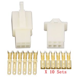 10 Sets/Kits 6 Pin/way DJ7061A-2,8 Elektrische Draht Anschlüsse Stecker Männlich weiblich Automobil Stecker